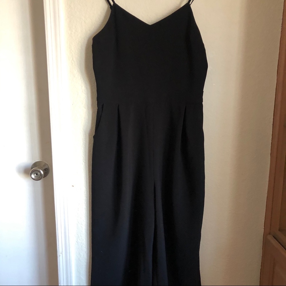 Black Capri wide legged romper